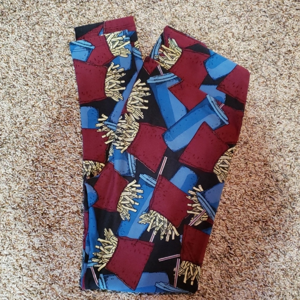Lularoe Tall & Curvy Soda French Fry Leggings